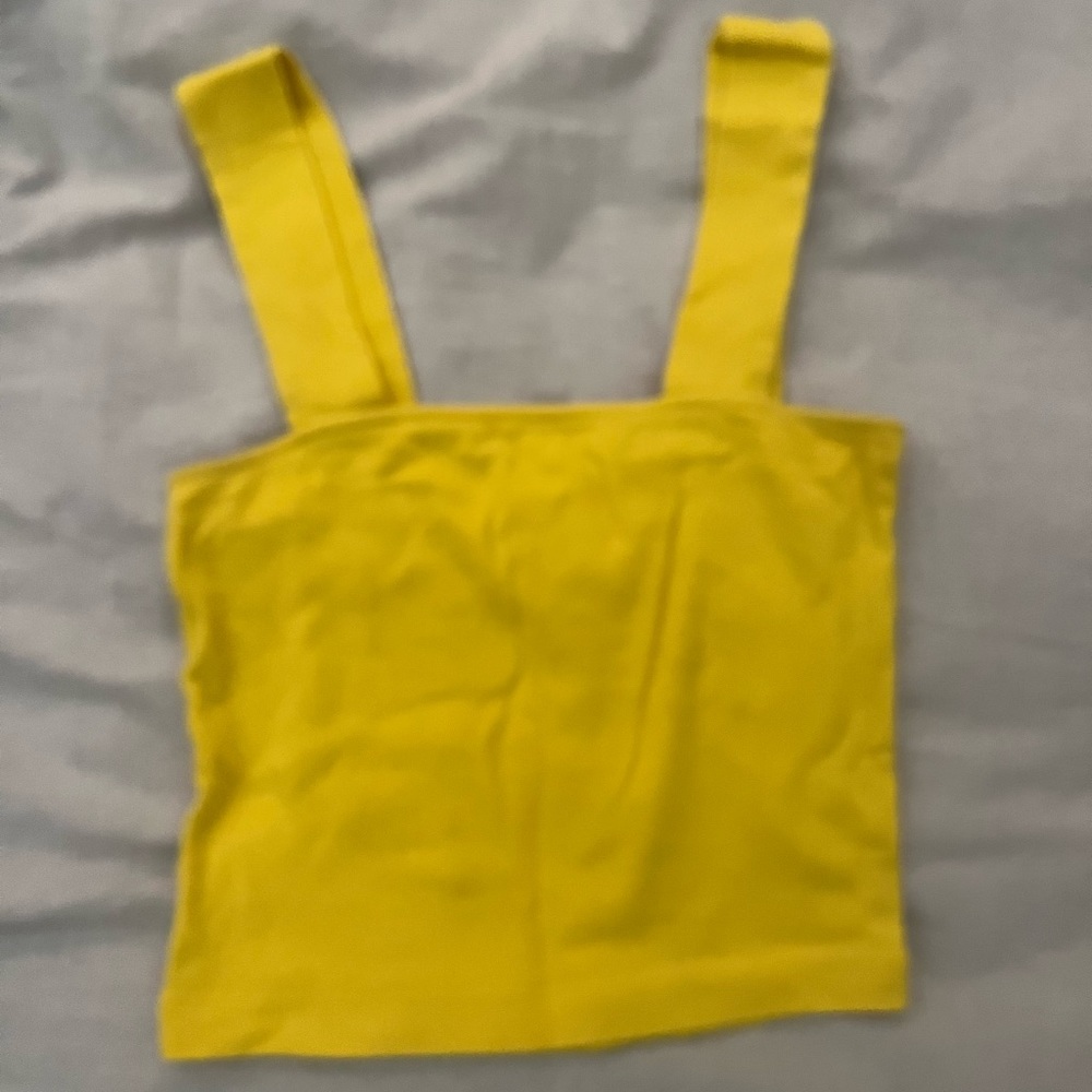 Yellow crop top